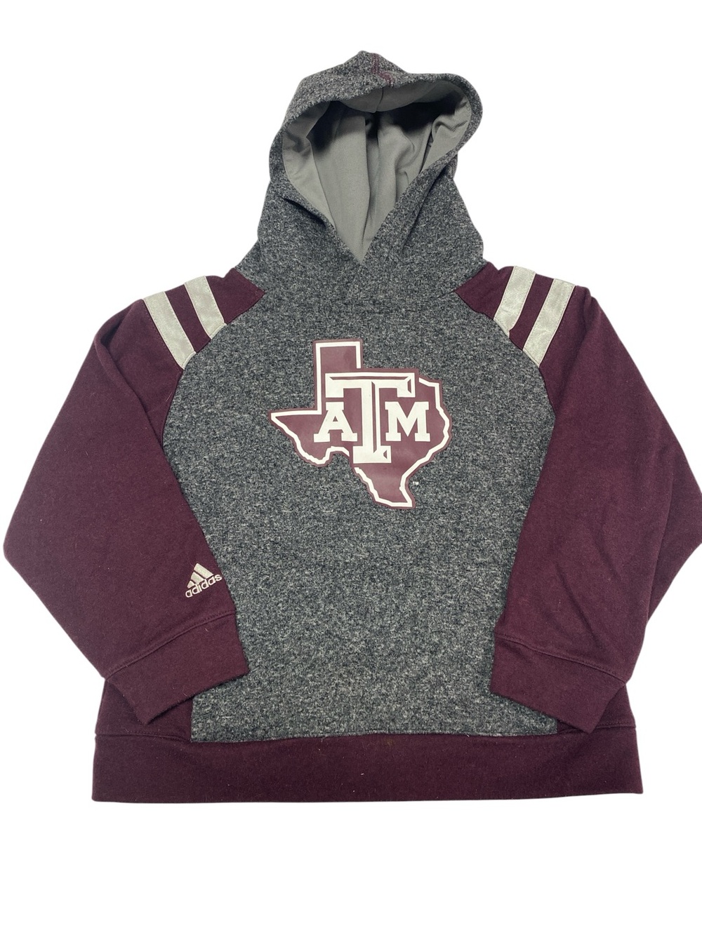 adidas Kids Maroon & Gray Texas A&M Hooded Pullover Medium (5/6)